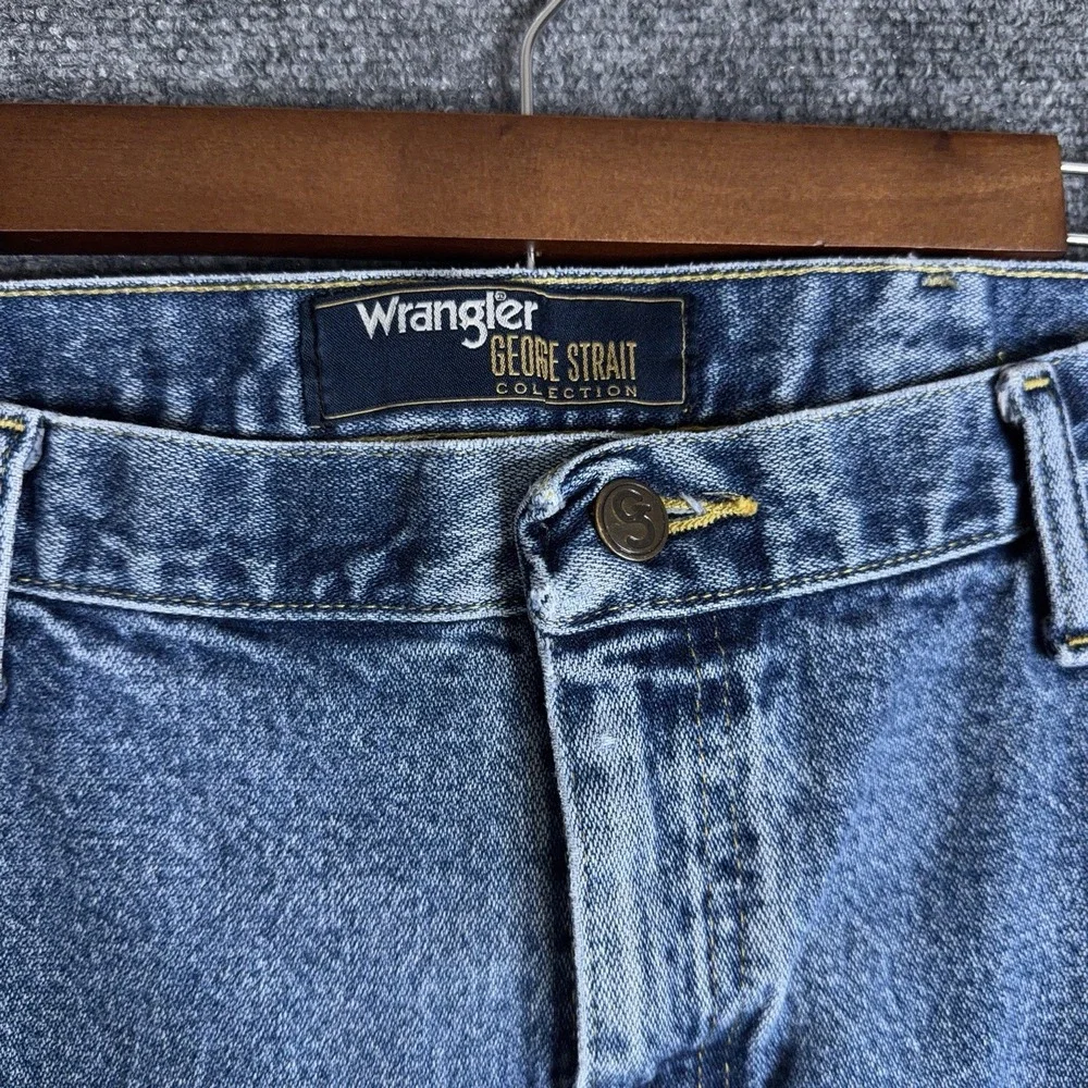 Wrangler George Strait Jeans Mens 38x30 Blue Cowboy Cut Original Fit Denim
